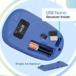 ZBRONICS Haze Wireless Mouse 1200 DPI, Advanced Optical Sensor, 2.4GHz USB Nano Receiver, Plug - Play