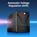 ZEBRONICS MLS755 Line Interactive UPS 600VA / 360W, Microcontroller Based, Supports Micro Load, Go to Power Backup & Protection for Home Office, Desktop PC, Routers & Home Electronics