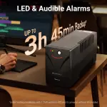 ZEBRONICS MLS755 Line Interactive UPS 600VA / 360W, Microcontroller Based, Supports Micro Load, Go to Power Backup & Protection for Home Office, Desktop PC, Routers & Home Electronics